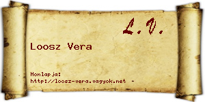 Loosz Vera névjegykártya