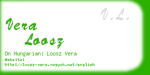 vera loosz business card